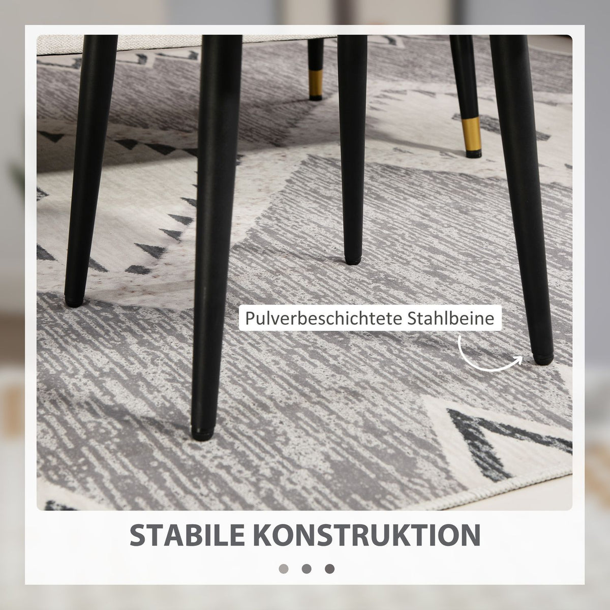Footstool Stool Square Dressing Stool Footrest with Cashmere Look Steel Legs for Living Room Bedroom Light Gray