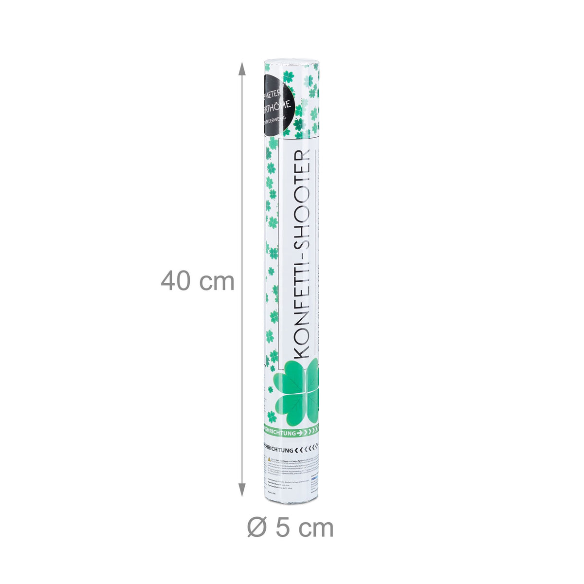 Four-leaf clover confetti cannon
