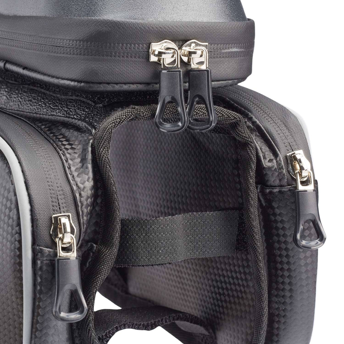 Frame bag for bicycle with compartment for mobile phone