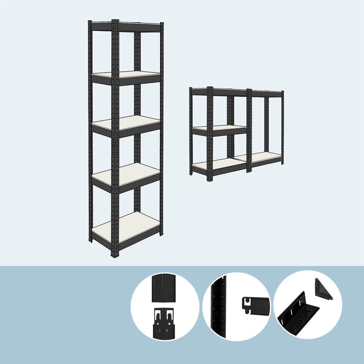 Freestanding 5-Tier Shelf for Garage or Pantry