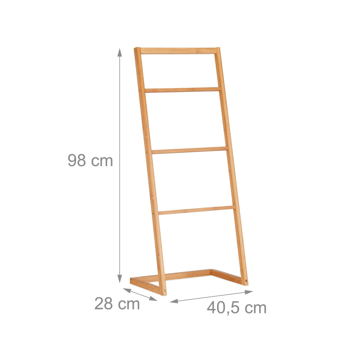Freestanding Bamboo Towel Rack