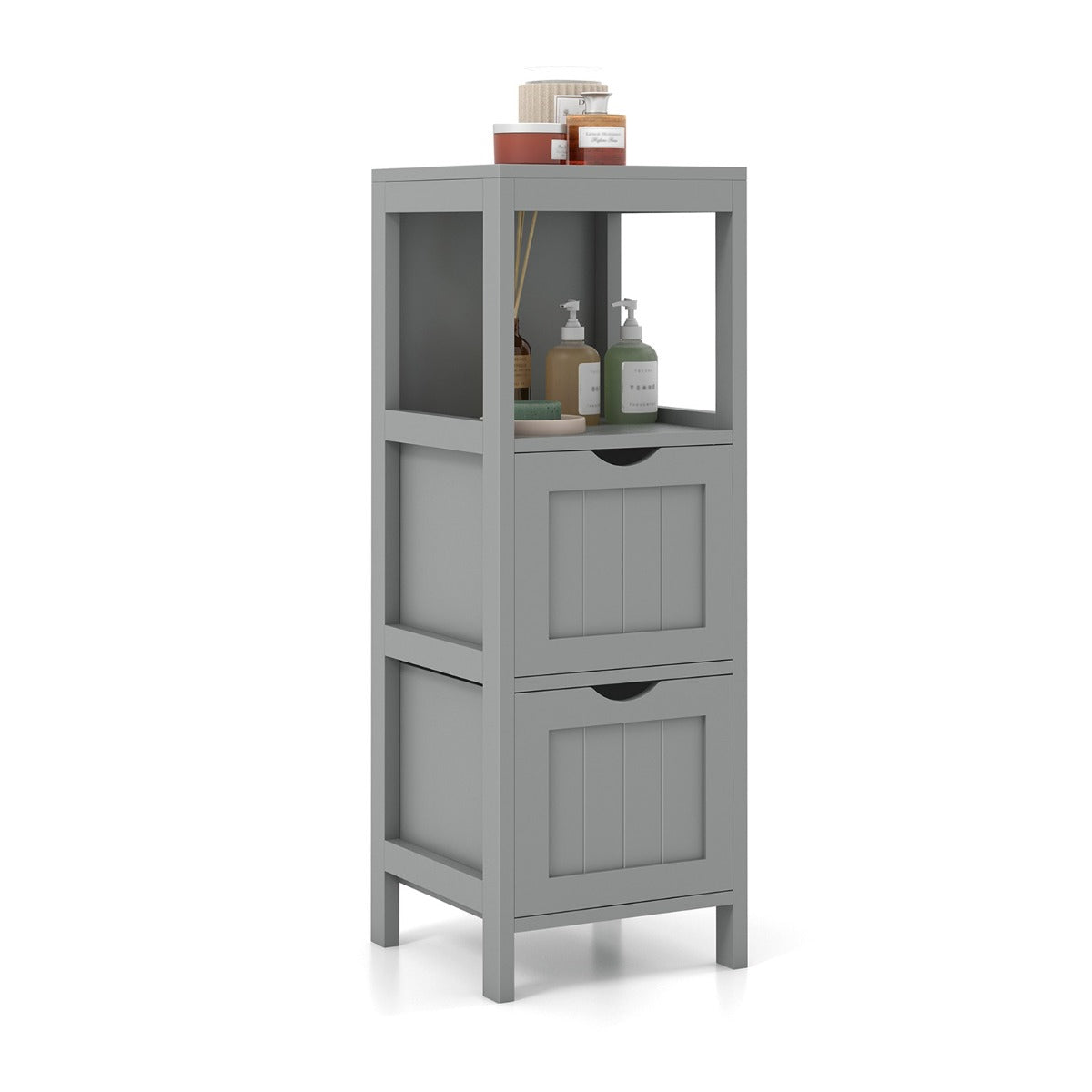 Freestanding Bathroom Storage Cabinet, 2 Removable Drawers