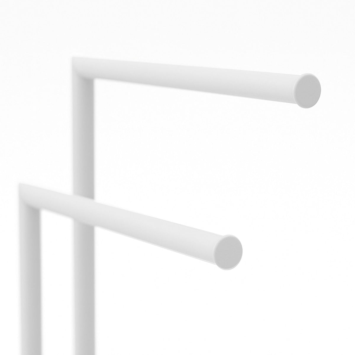 Freestanding Towel Rack, 2 Rods, Matte Metal
