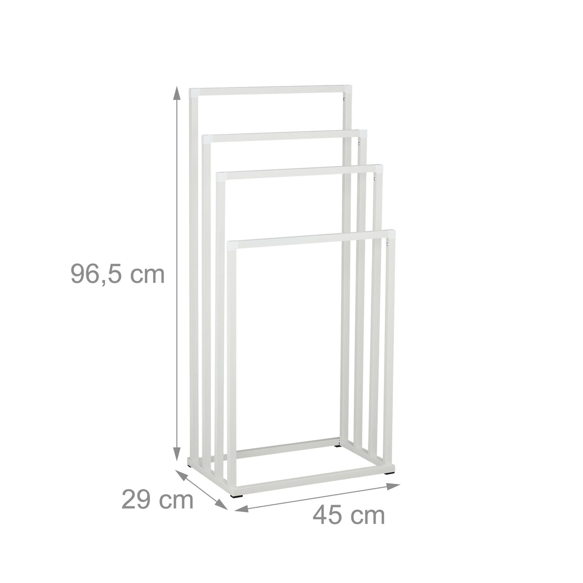 Freestanding Towel Rack with 4 Bars – Matte Metal