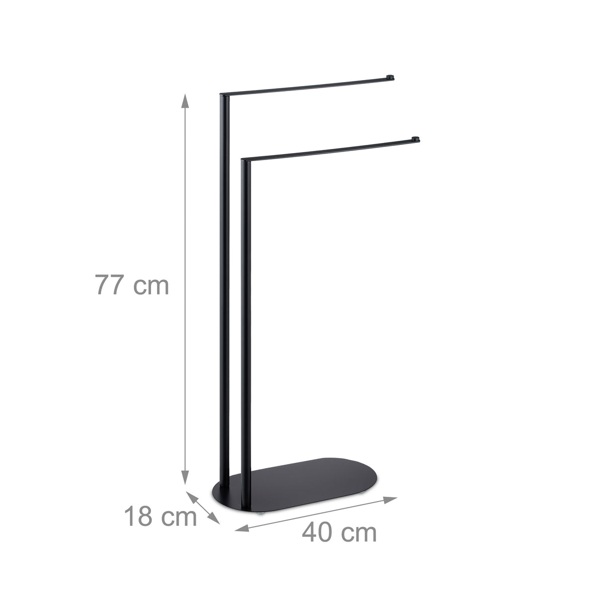 Freestanding towel rail 2 bars