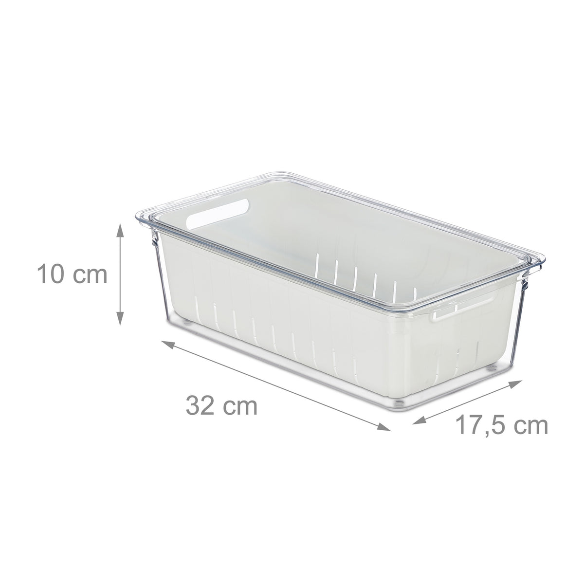 Fridge Organizer with Removable Drainage Basket
