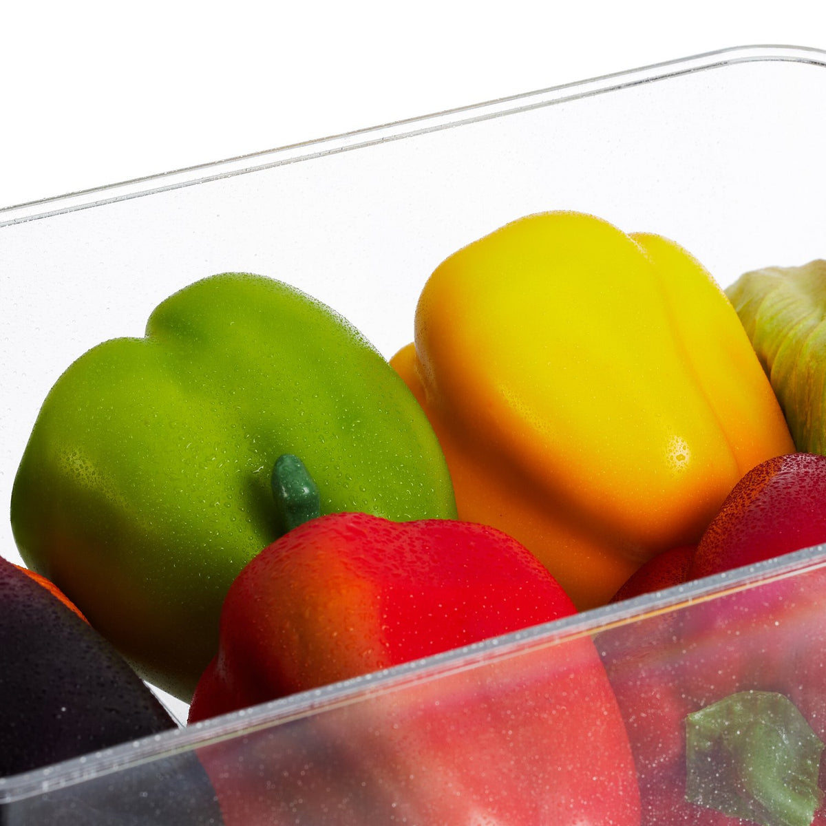 Fridge Storage Boxes with Lids, Set of 2, Date Display