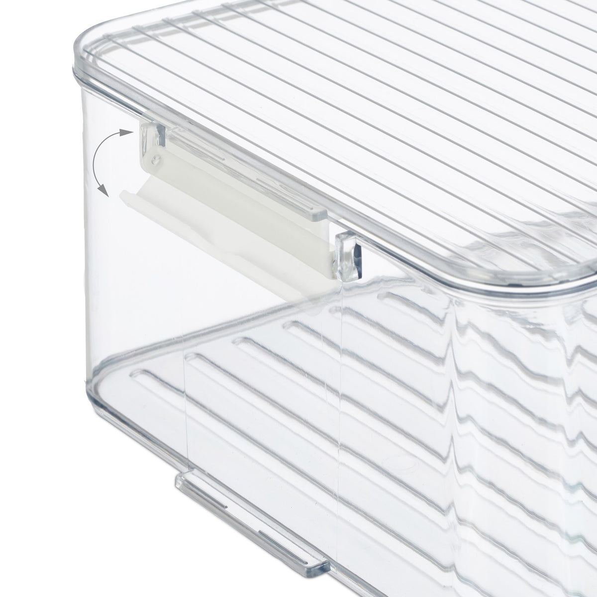 Fridge Storage Boxes with Lids, Set of 2, Date Display