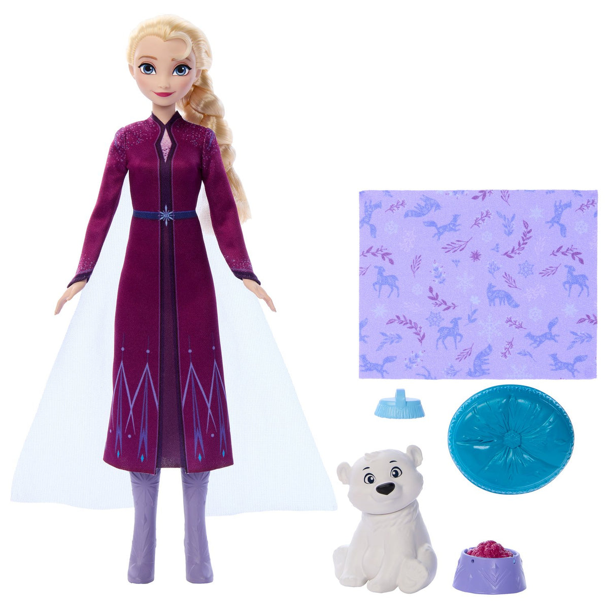 Frozen Elsa Doll & Animal Care Playset, 3+