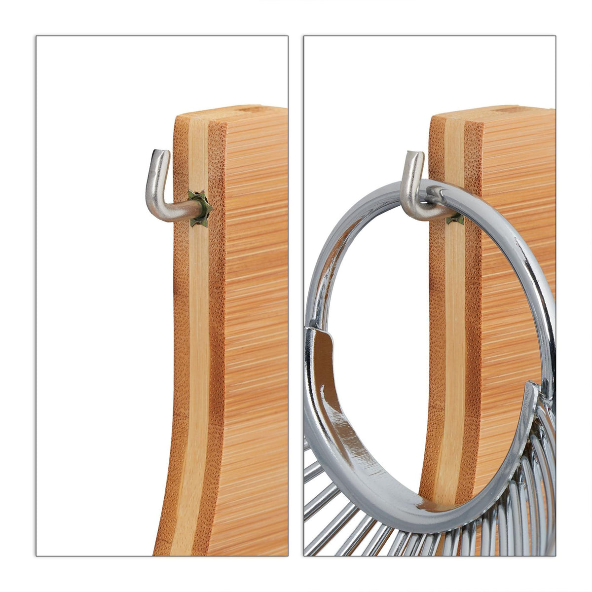 Fruit Basket Bamboo Stainless Steel