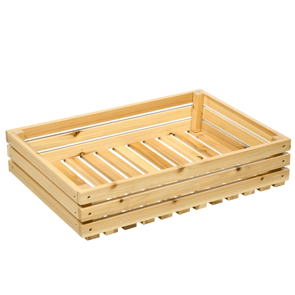Fruit Holder With Wheels Vegetable Rack With 5 Shelves Fruit Basket Stand Vegetable Storage Trolley Up To 20Kg Natural Fir Wood