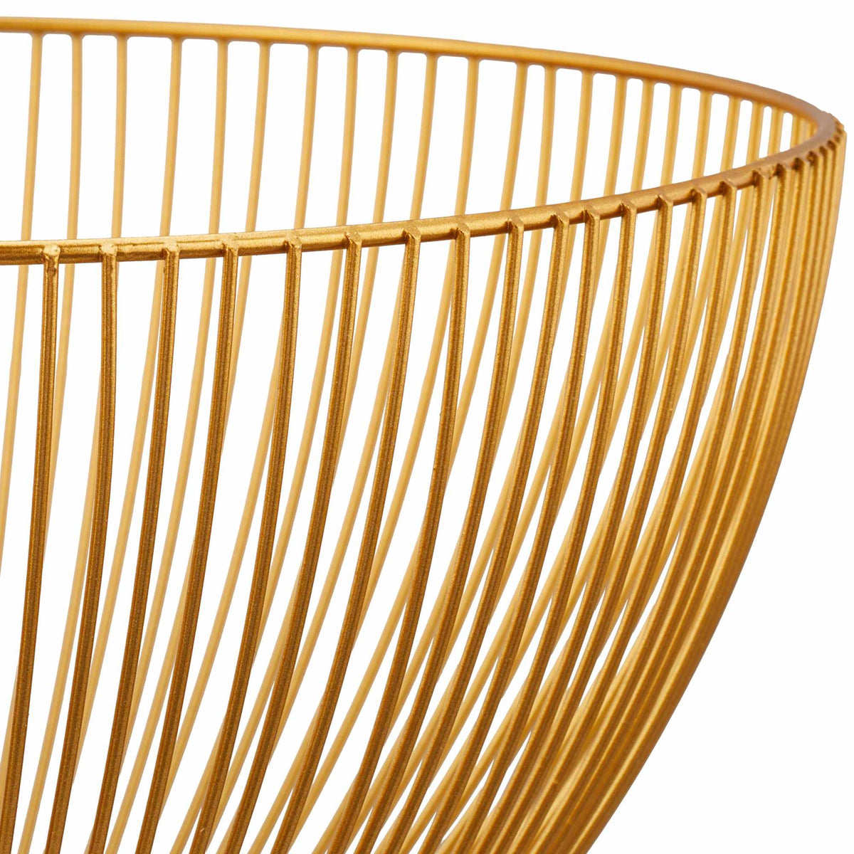 Fruit bowl in gold metal