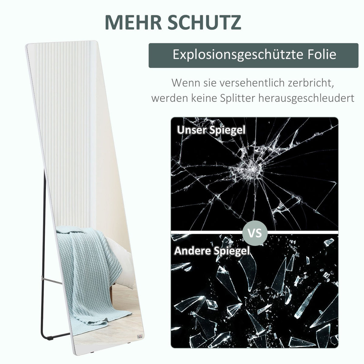 Full Length Mirror Stand Mirror 45 X 160 Cm Wall Mirror Wardrobe Mirror Dressing Mirror Bedroom Living Room Silver