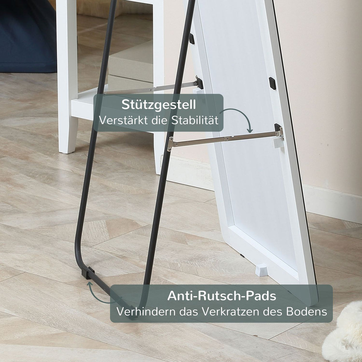 Full Length Mirror Stand Mirror 45 X 160 Cm Wall Mirror Wardrobe Mirror Dressing Mirror Bedroom Living Room Silver