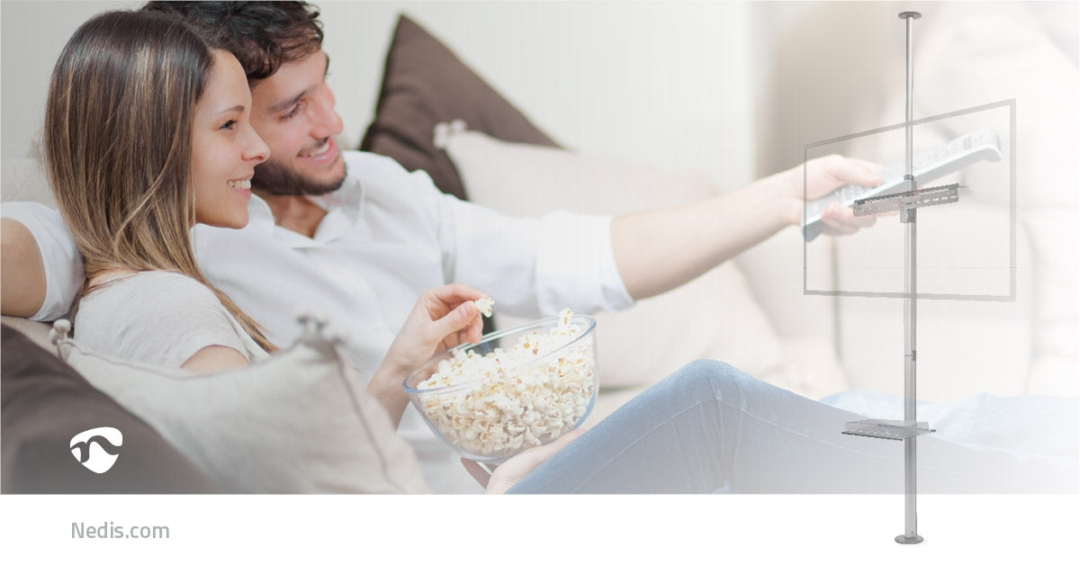 Full Motion TV Stand | 37 - 70 " | Maximum supported screen weight: 30 kg | Tiltable | Rotatable | Adjustable pre-fixed heights | Aluminium / Steel | Black / Silver