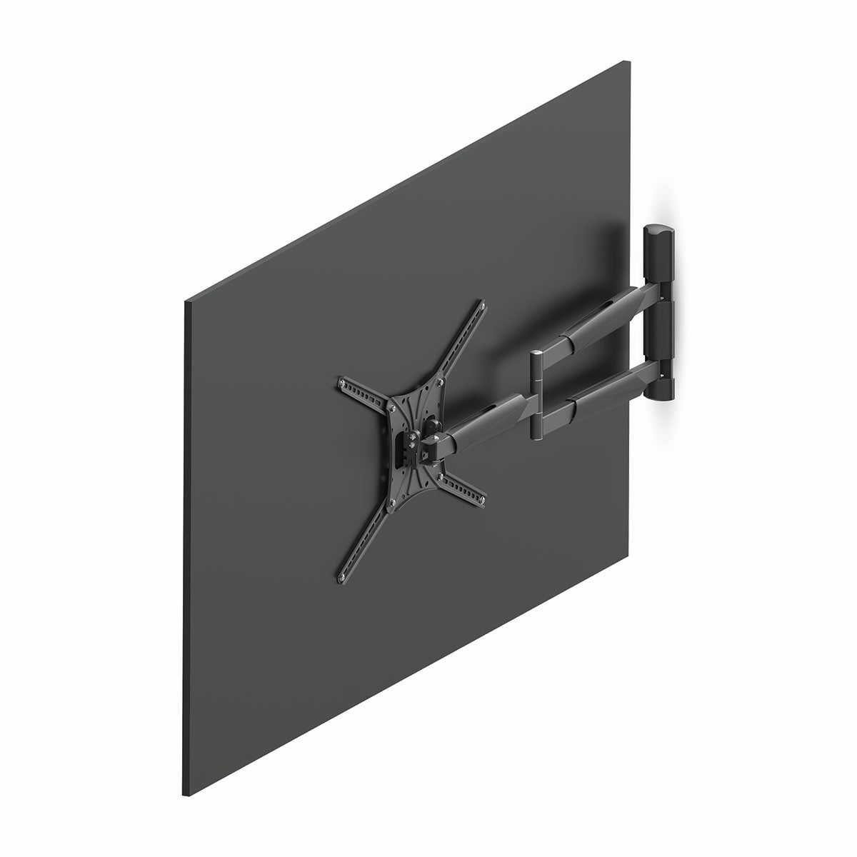 Full Motion TV Wall Mount | 13 - 86 " | Maximum supported screen weight: 60 kg | Tiltable | Rotatable | Minimum wall distance: 70 mm | Maximum wall distance: 1020 mm | 3 Pivot point(s) | ABS / Steel | Black