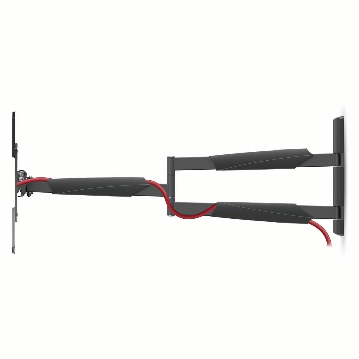 Full Motion TV Wall Mount | 13 - 86 " | Maximum supported screen weight: 60 kg | Tiltable | Rotatable | Minimum wall distance: 70 mm | Maximum wall distance: 1020 mm | 3 Pivot point(s) | ABS / Steel | Black