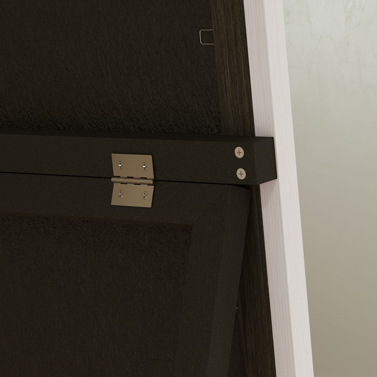 Full-length mirror, MDF frame, shatter-proof film, 162.6 x 53.3 cm, grey