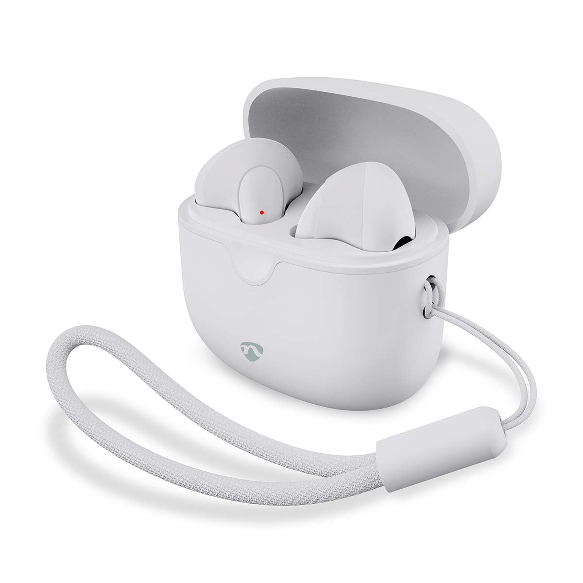 Fully Wireless Earphones | Bluetooth® | Maximum battery play time: 16 hrs | Touch Control | Charging case | Wireless charging case | Built-in microphone | Voice control support | White