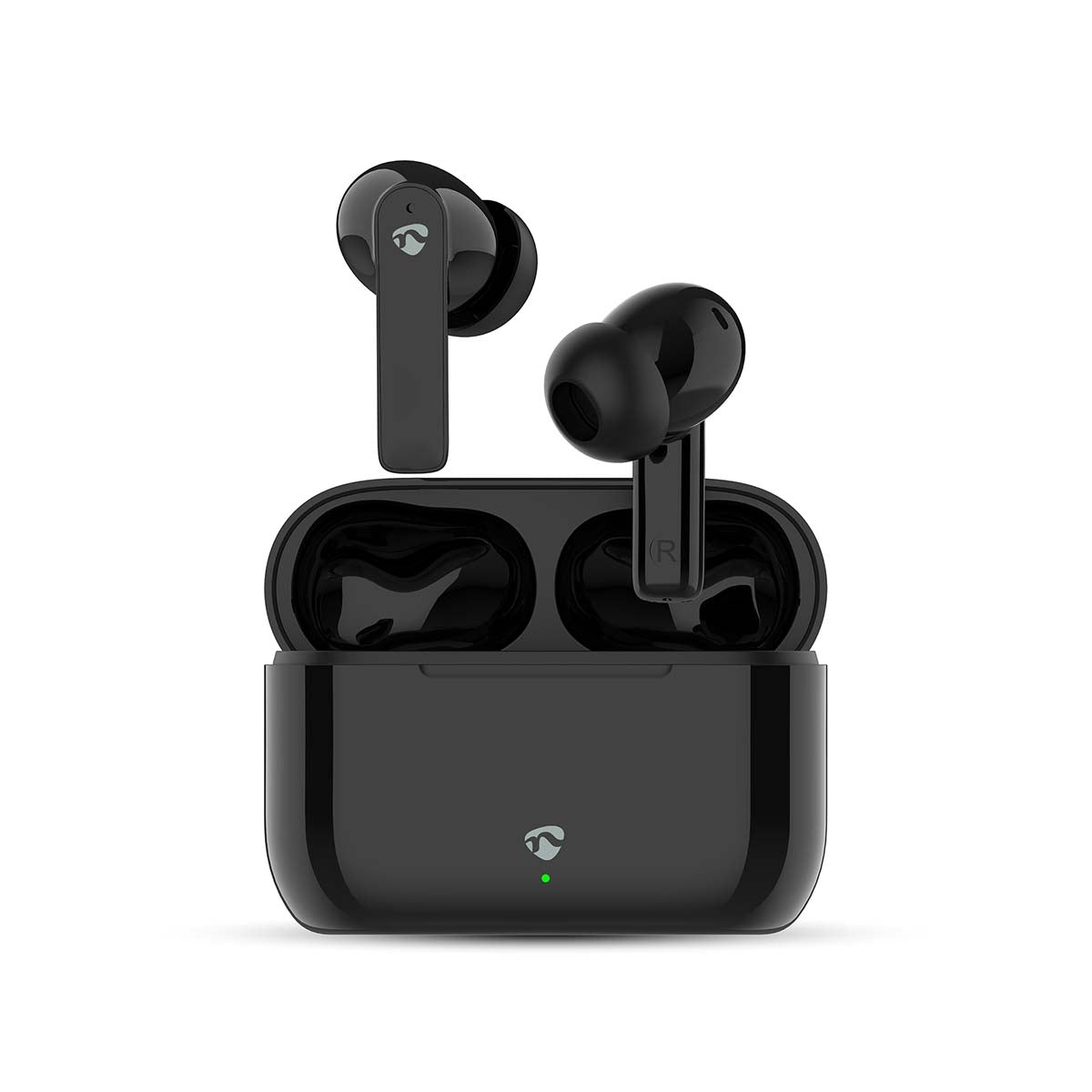 Fully Wireless Earphones | ENC (Environmental Noise Cancelling) | Bluetooth® | Maximum battery play time: 24 hrs | Touch Control | Charging case | Wireless charging case | Built-in microphone | Voice control support | Noise canceling | IPX4 | Black