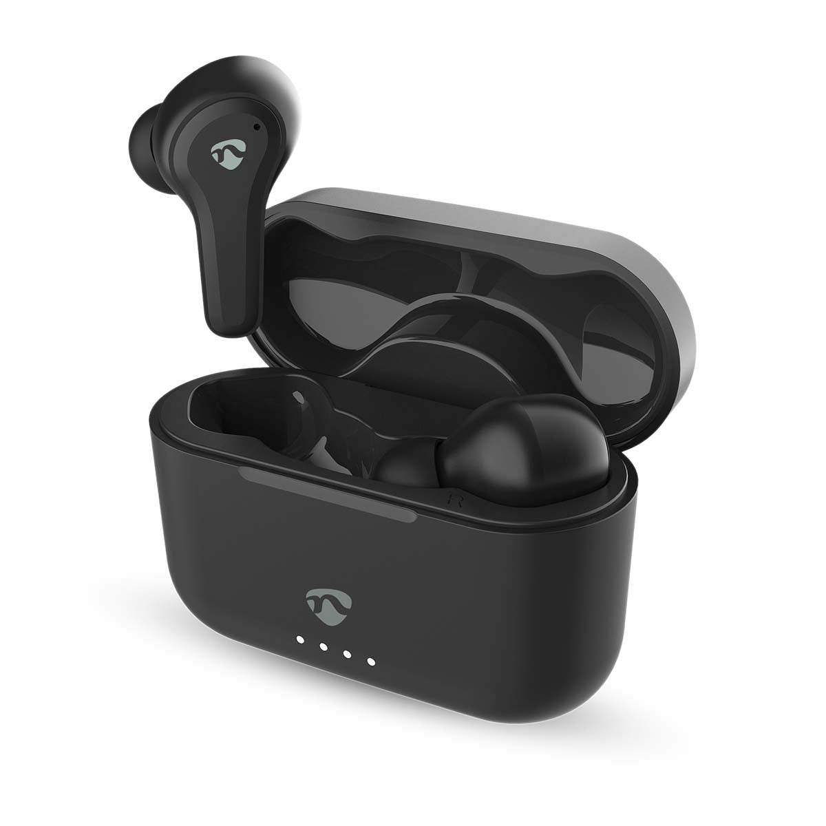 Fully Wireless Earphones | Hybrid (ENC + ANC) | Bluetooth® | Maximum battery play time: 36 hrs | Touch Control | Charging case | Wireless charging case | Built-in microphone | Voice control support | Black