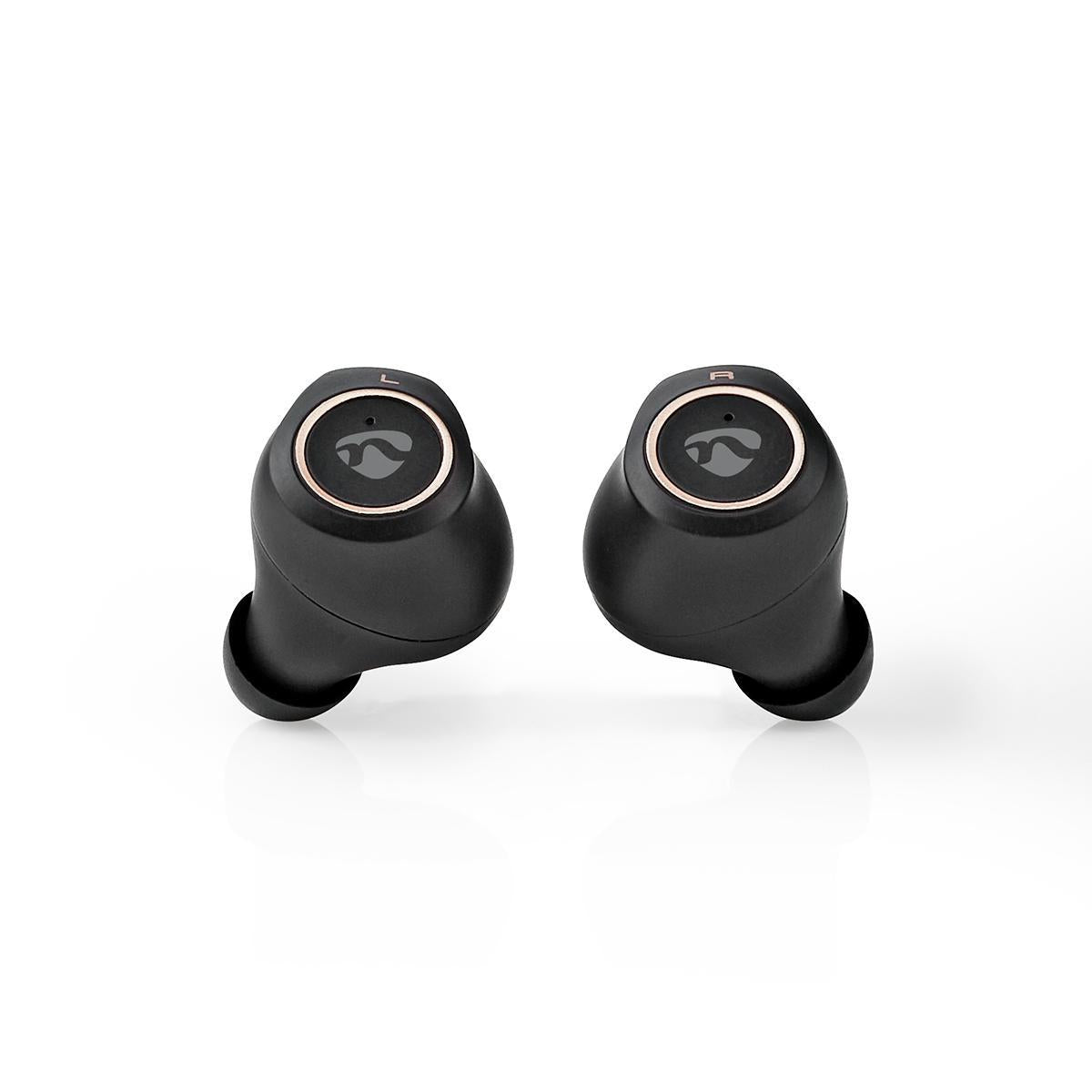 Fully Wireless Headphones | Bluetooth® | Maximum battery life: 3 hours | Press Control | Battery cover | Built-in microphone | Support for voice control | Ear Wings | Gold / Black