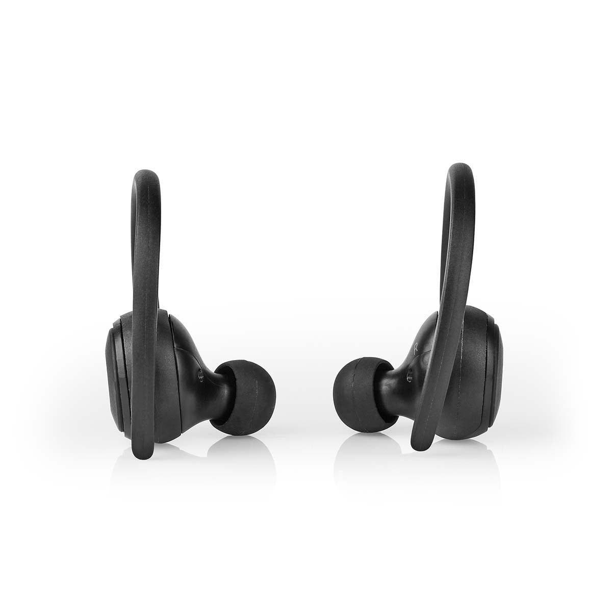 Fully Wireless Headphones | Bluetooth® | Maximum battery life: 4 hours | Press Control | Battery cover | Built-in microphone | Support for voice control | Ears hook | Black