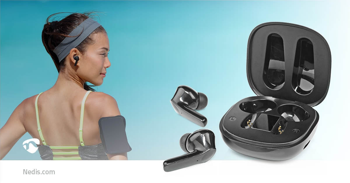 Fully Wireless Headphones | Bluetooth® | Maximum battery life: 5 hours | Press Control | Battery cover | Built-in microphone | Support for voice control | Noise reduction | Black