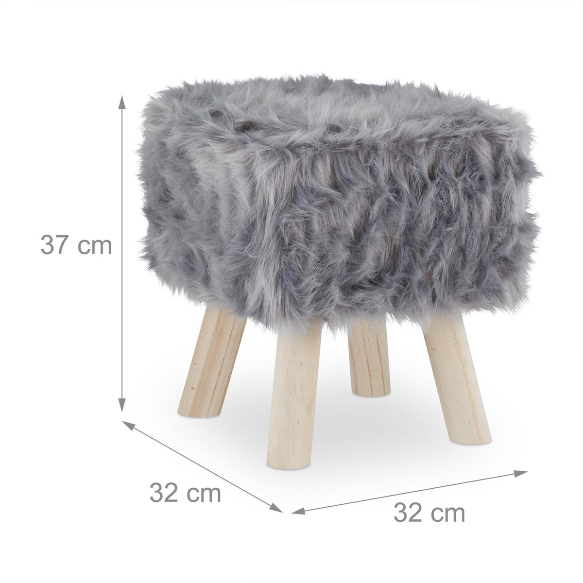 Fur Pallet Faux Fur Gray
