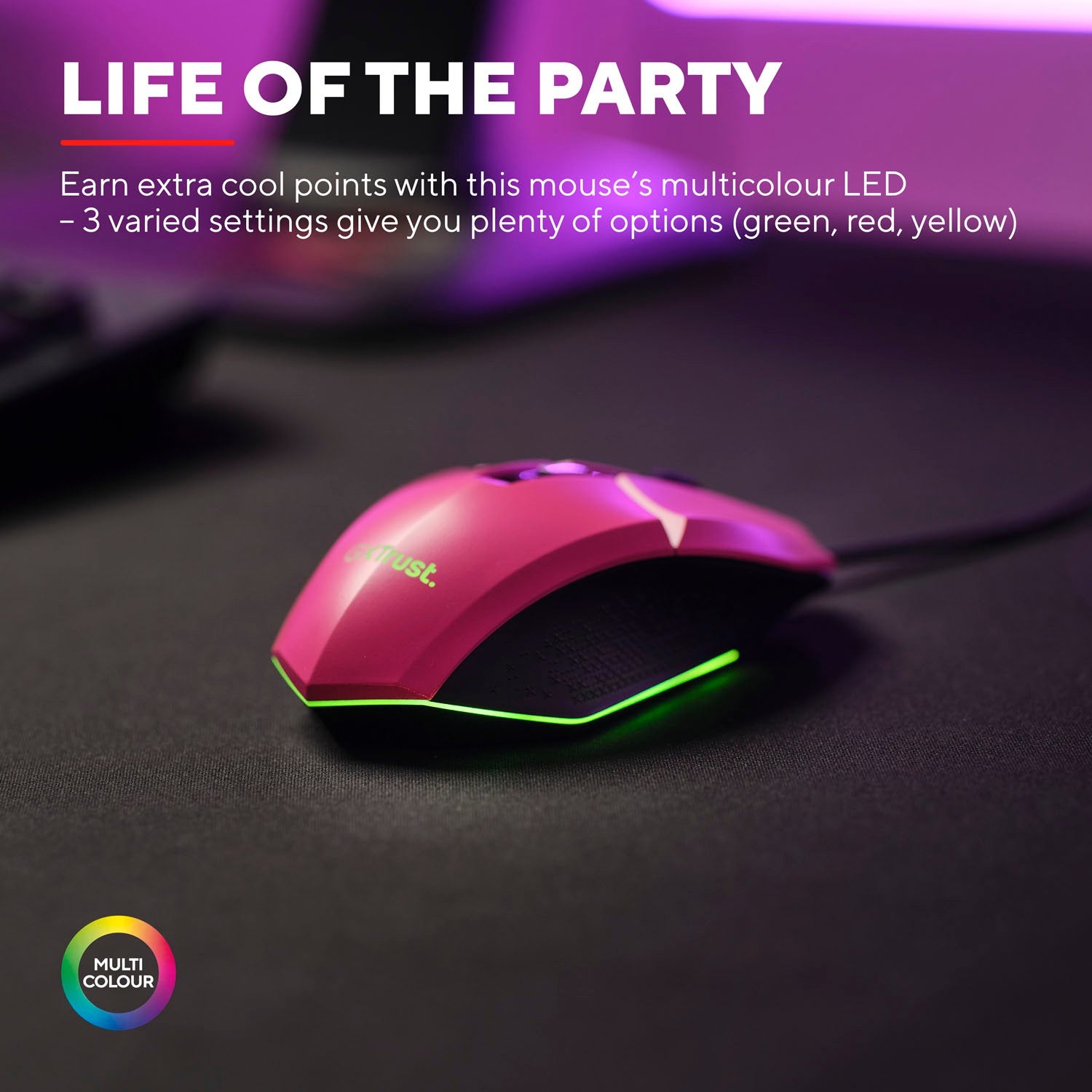 GXT 109P Felox Illuminated Gaming mouse Pink