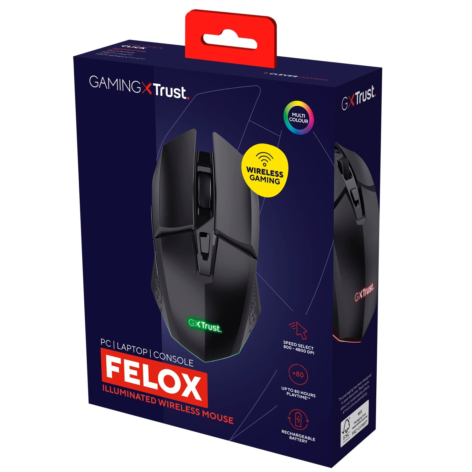 GXT 110 Felox Illuminated Wireless Gaming mouse Black