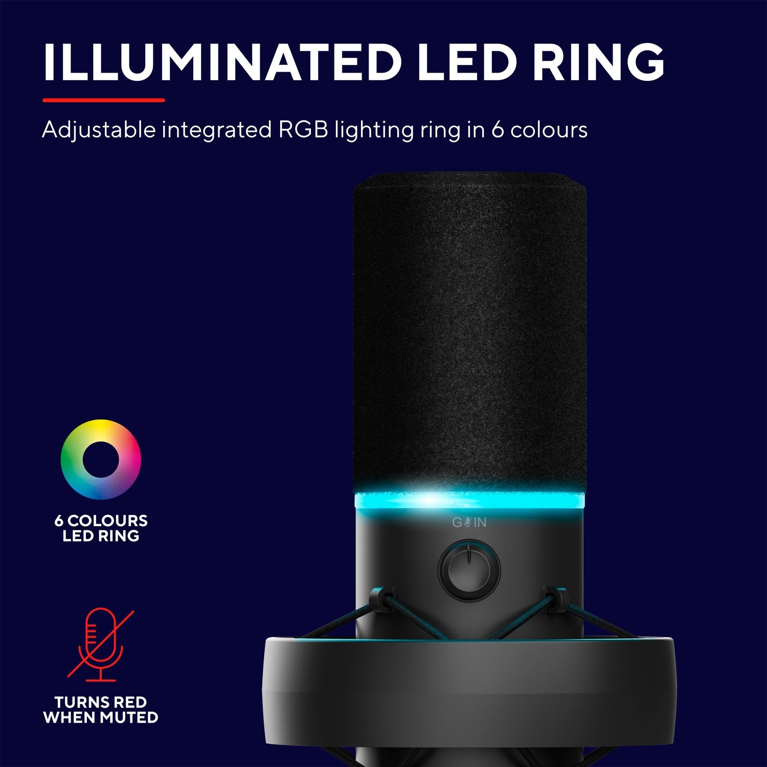 GXT 255+ Onyx Microphone & Arm