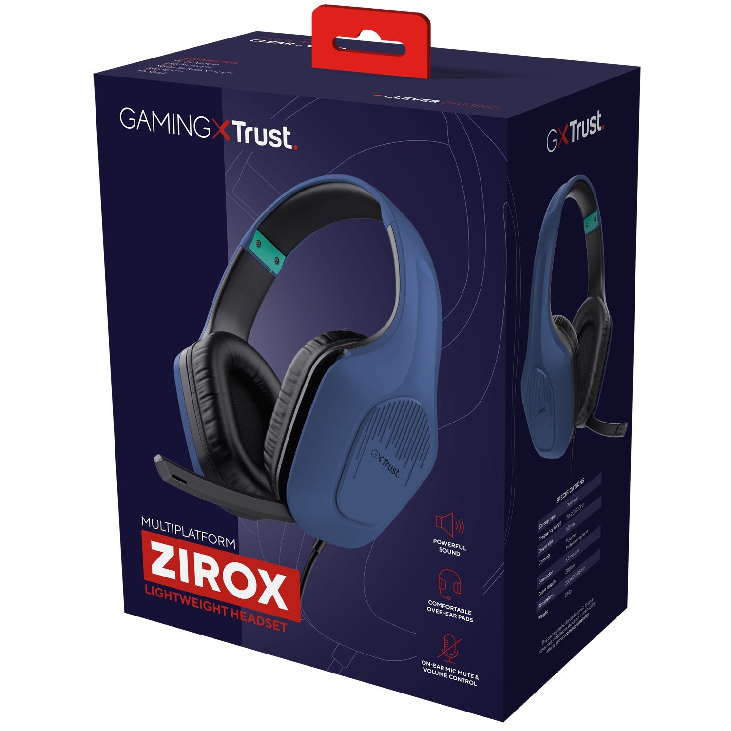 GXT 415B Zirox Gaming Headset Blue