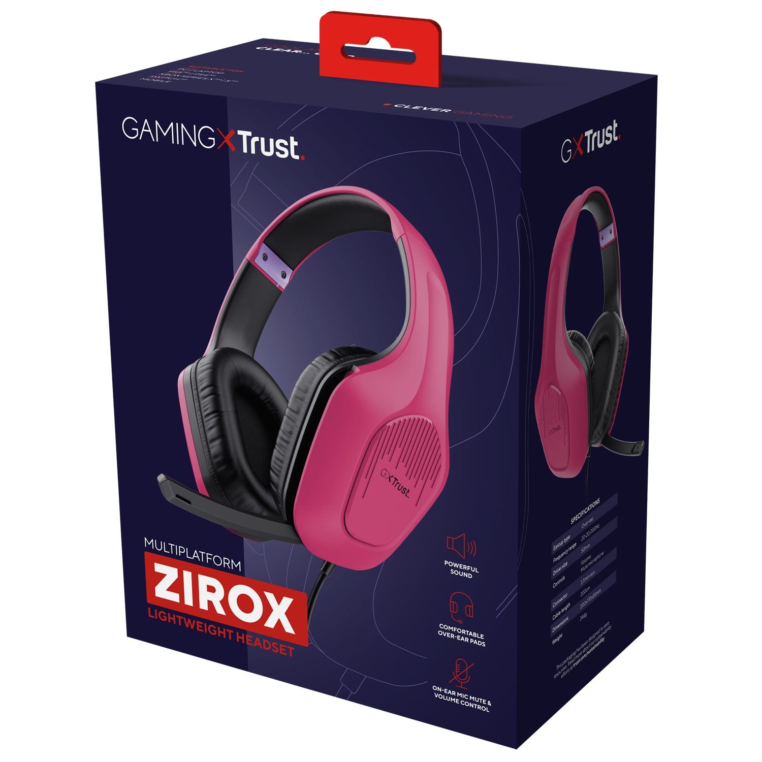 GXT 415P Zirox Gaming Headset Pink