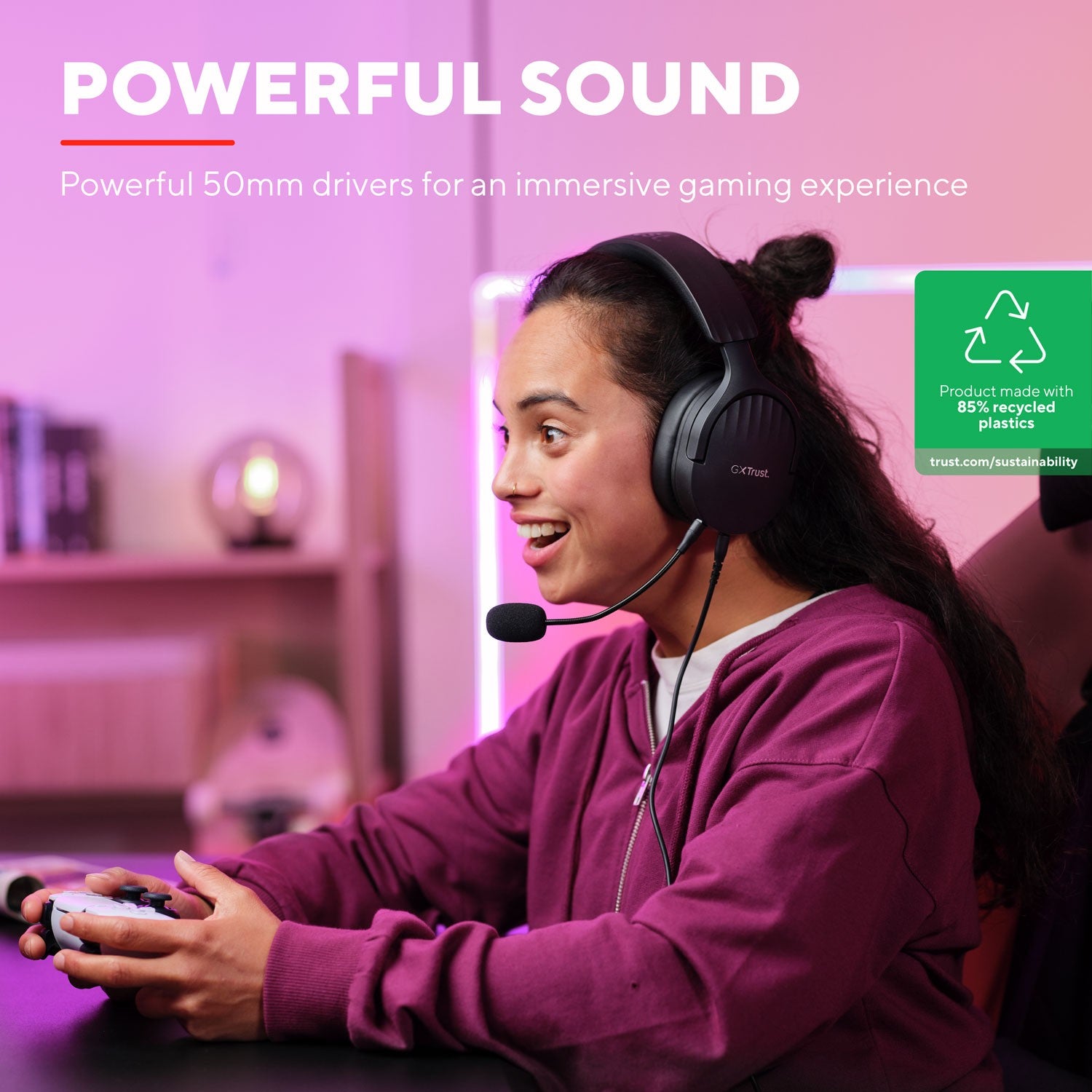 GXT 489 Fayzo Gaming Headset Eco Black