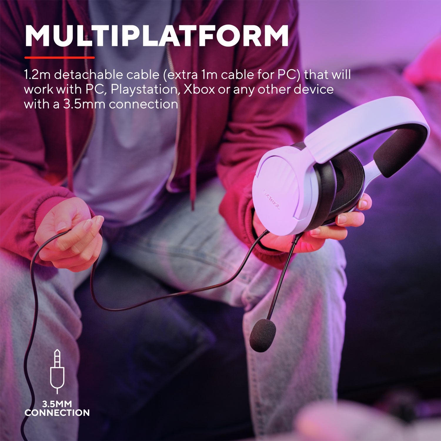 GXT 489P Fayzo Gaming Headset Eco Purple