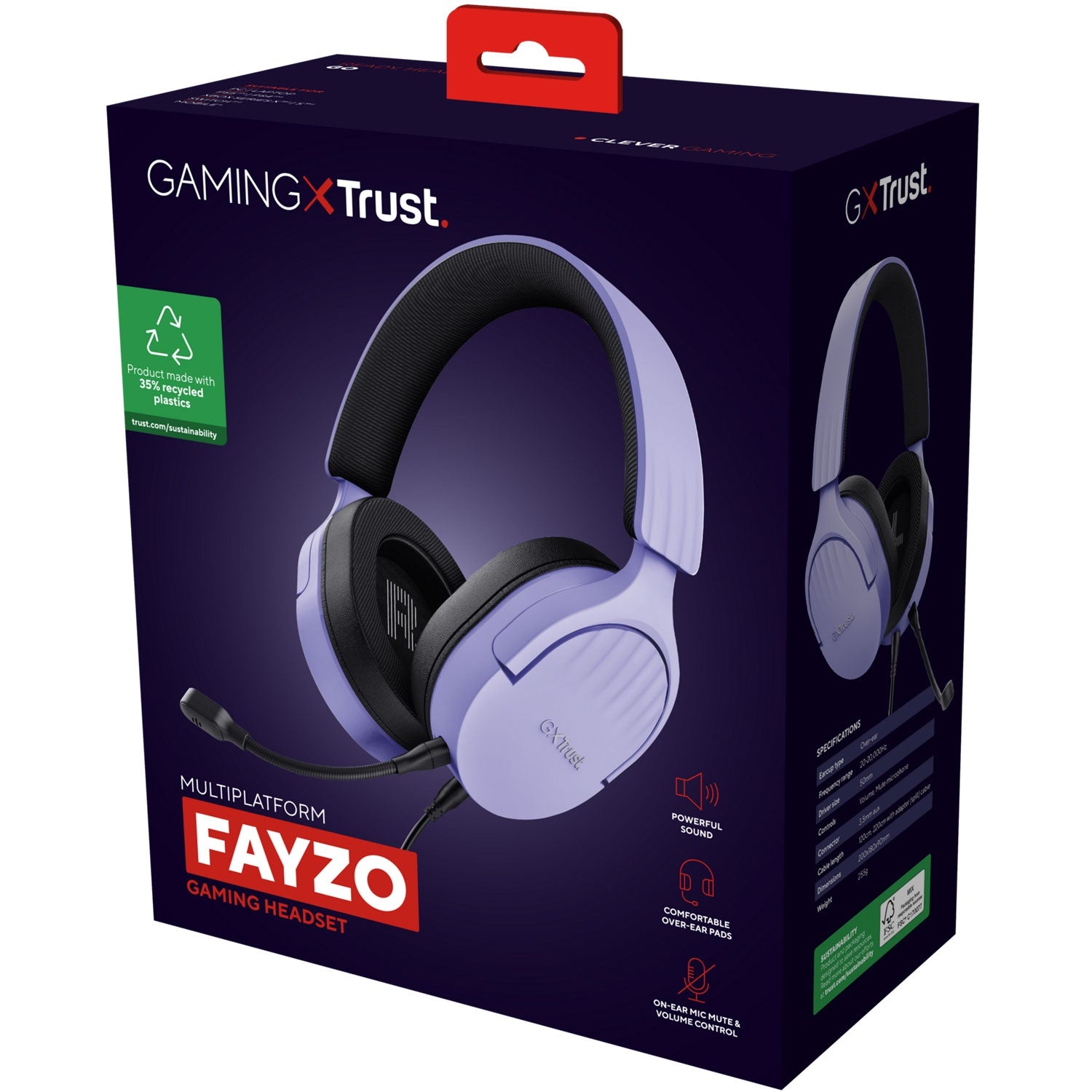 GXT 489P Fayzo Gaming Headset Eco Purple
