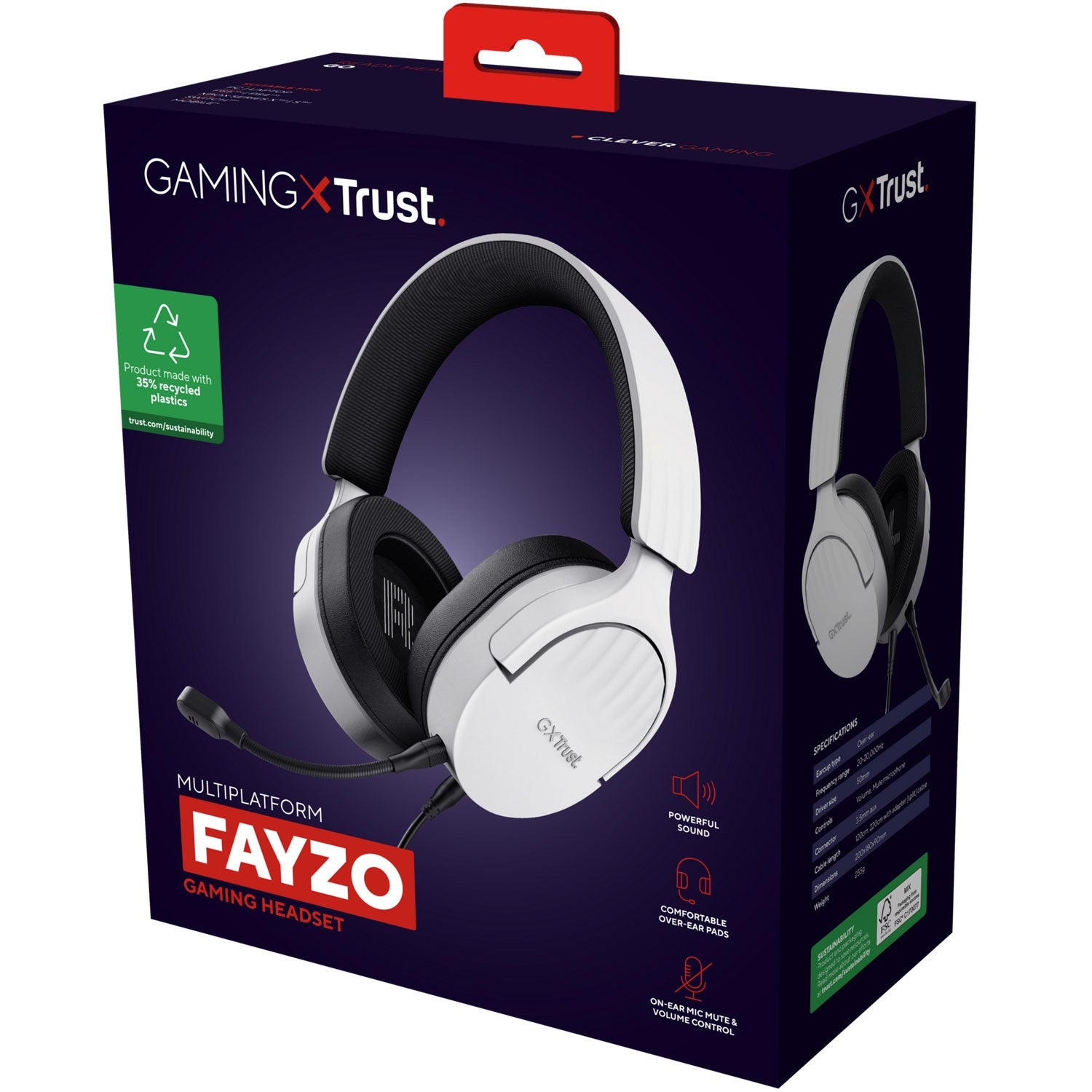 GXT 489W Fayzo Gaming Headset Eco White