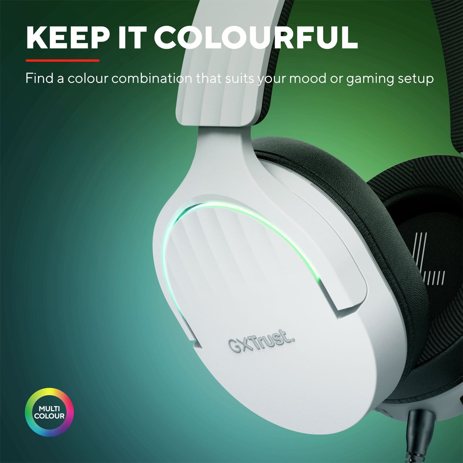 GXT 490W Fayzo Gaming Headset 7.1 USB Eco White