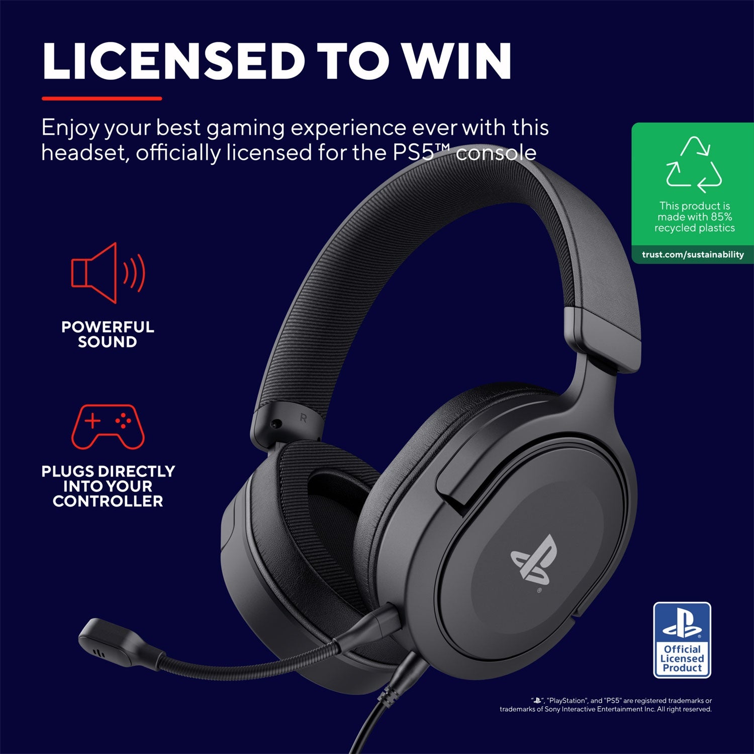 GXT 498 Forta Gaming Headset PS5 Black