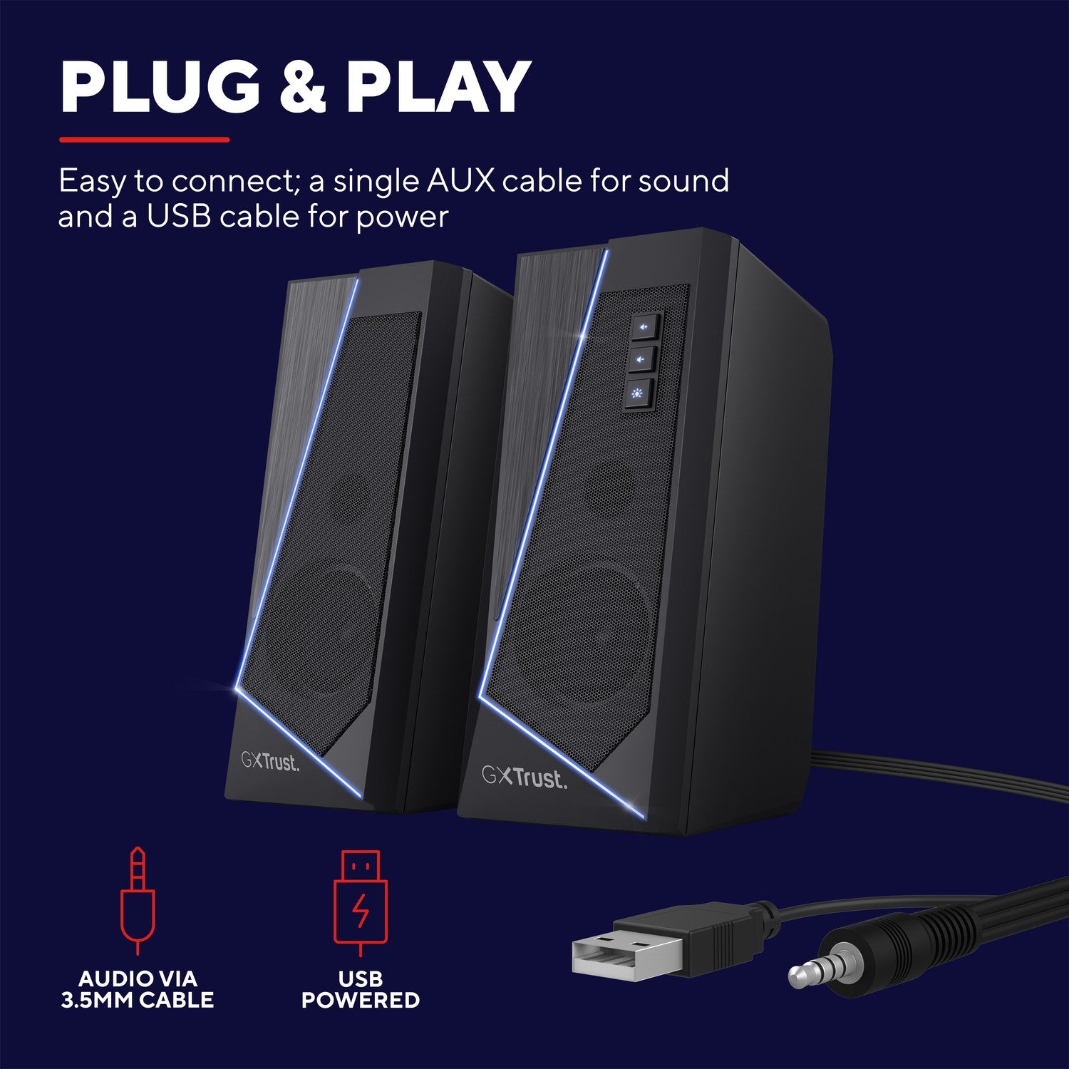 GXT 609 Zoxa RGB Gaming speakers 12W