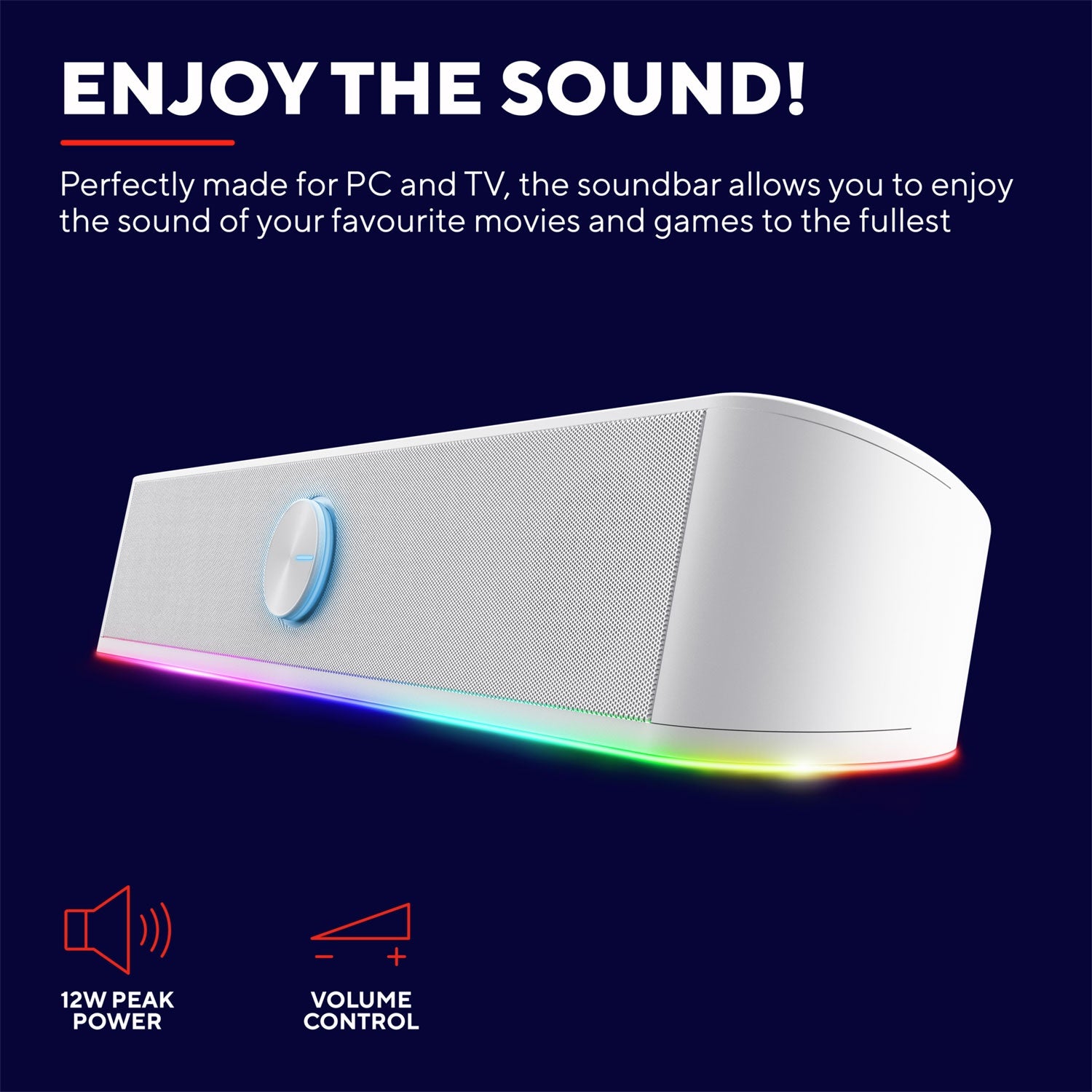 GXT 619W Thorne RGB Soundbar White