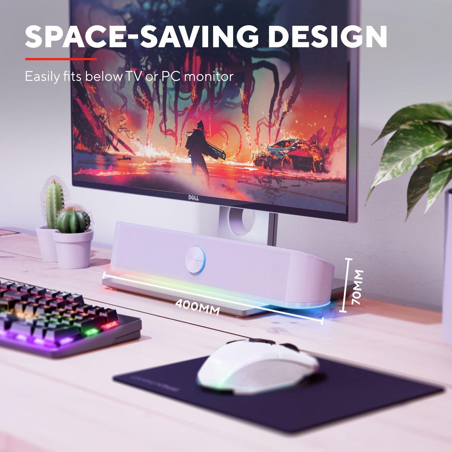 GXT 619W Thorne RGB Soundbar White