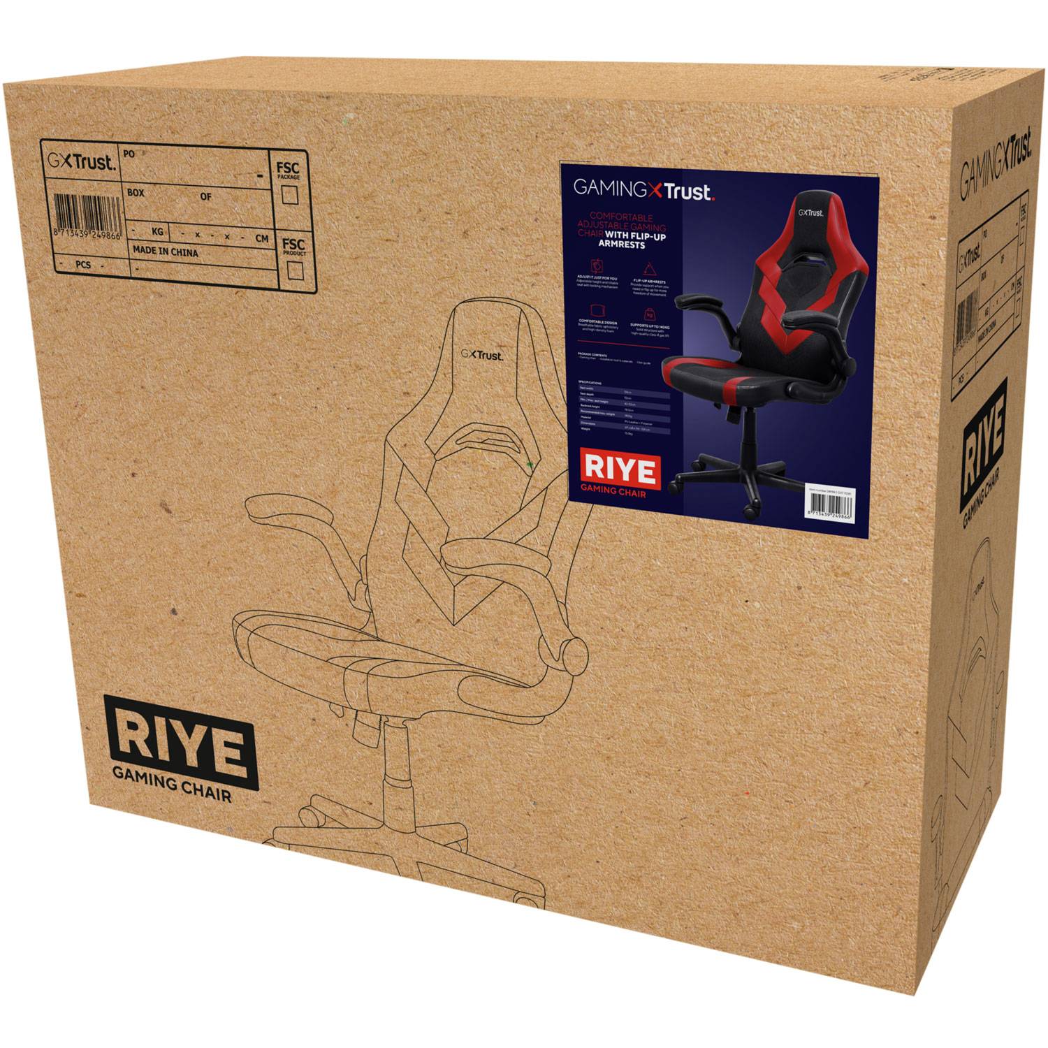 GXT 703R Riye Gaming Chair Red