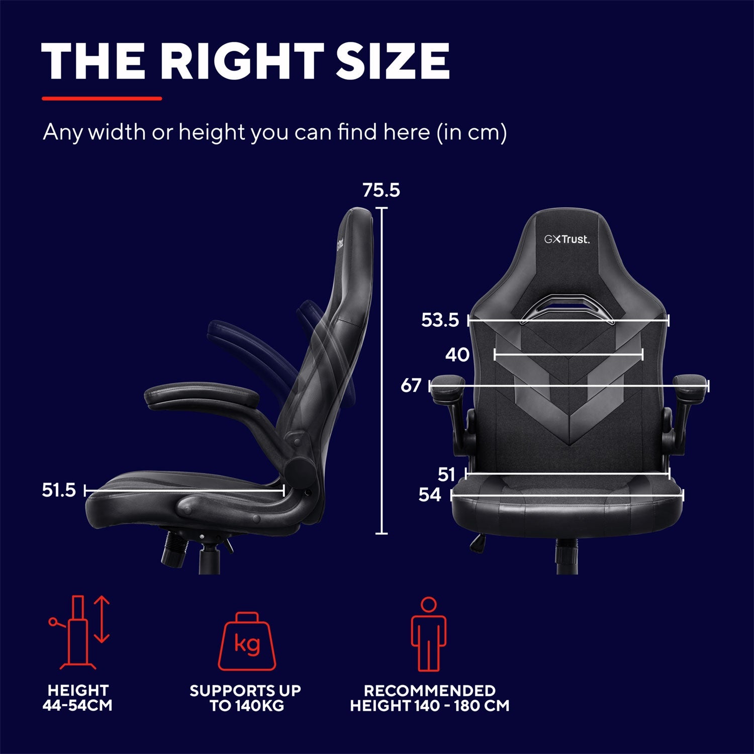 GXT 703 Riye Gaming Chair Black