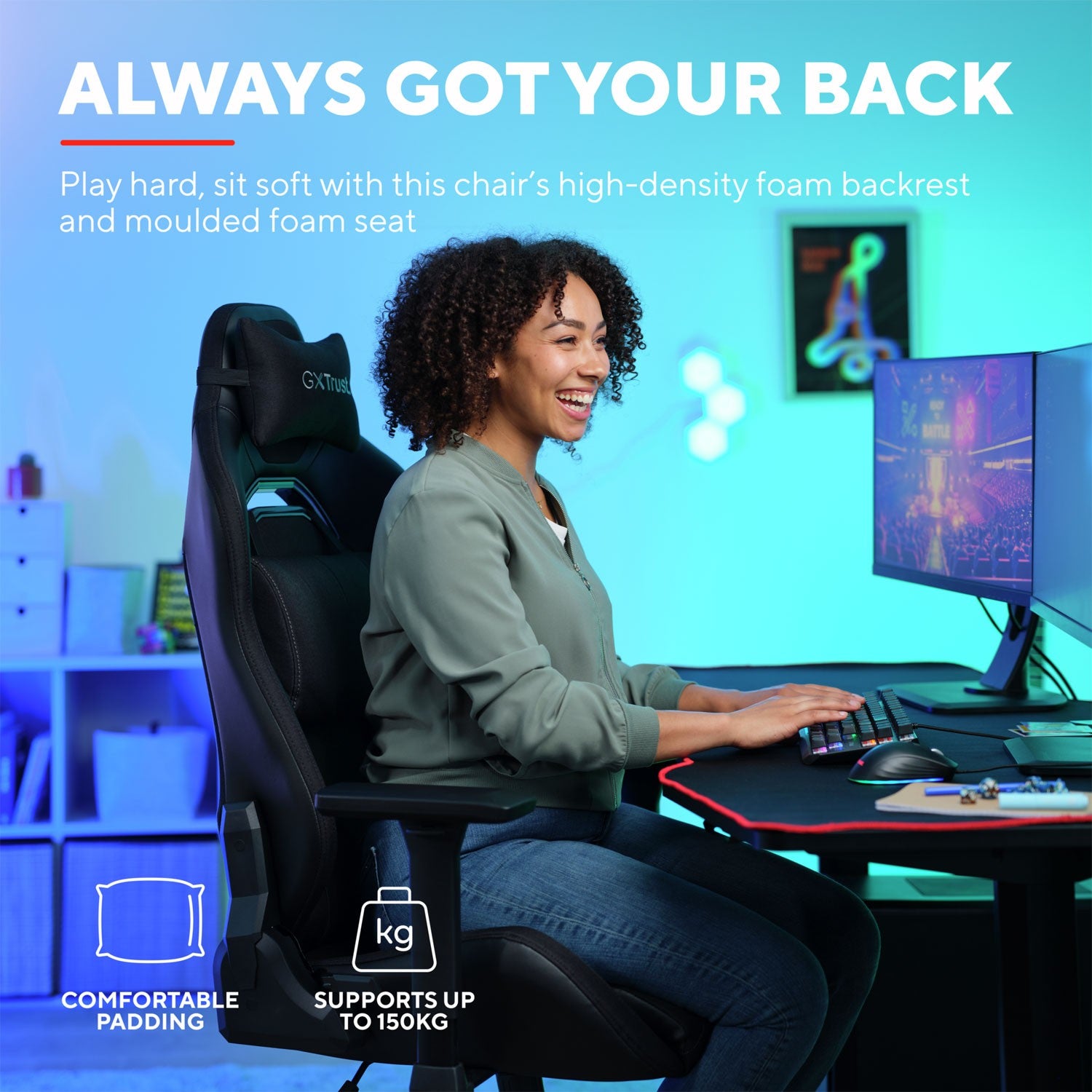 GXT 714 Ruya Gaming Chair Black