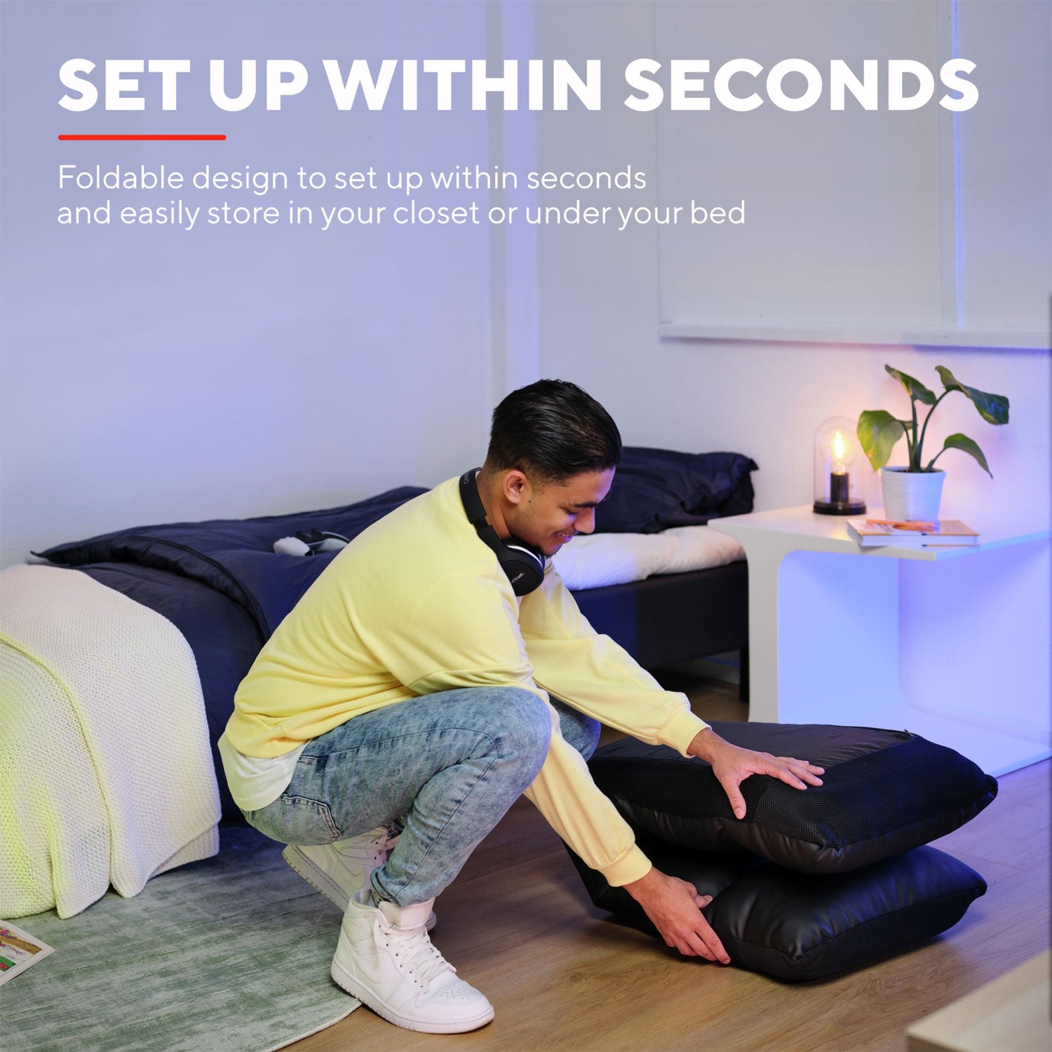 GXT 718 Rayzee Gaming chair for the floor Black