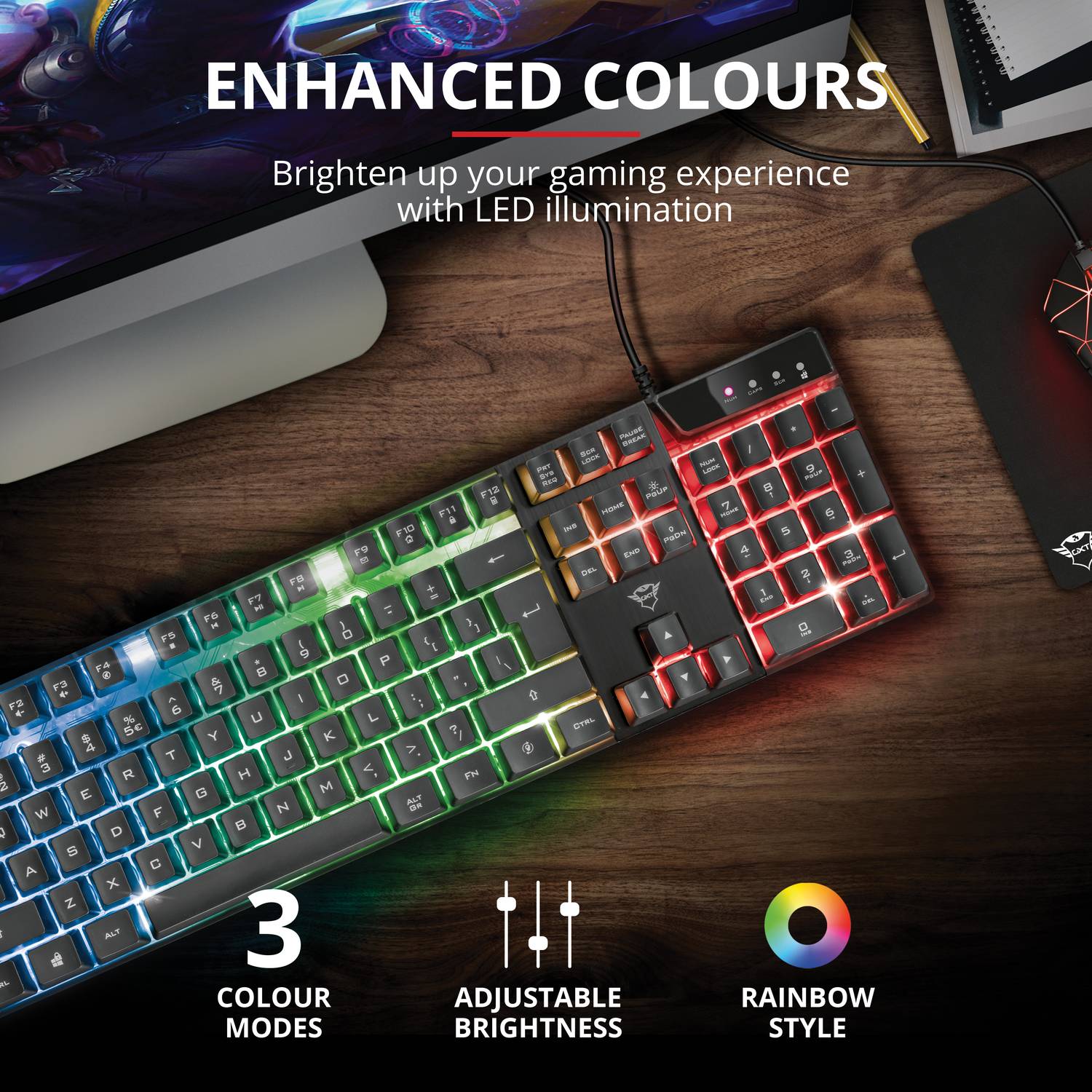 GXT 835 Azor RGB Gaming Keyboard Nordic