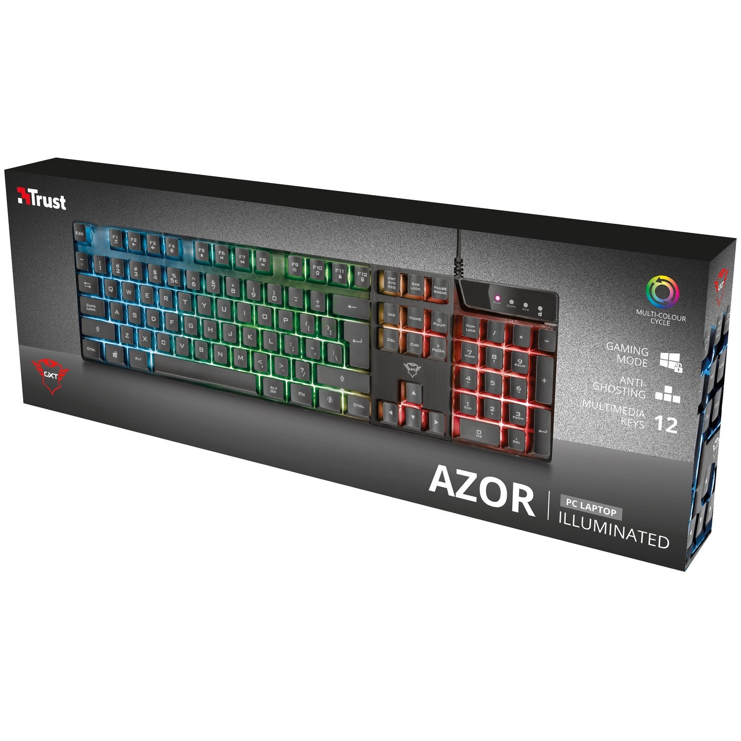 GXT 835 Azor RGB Gaming Keyboard Nordic