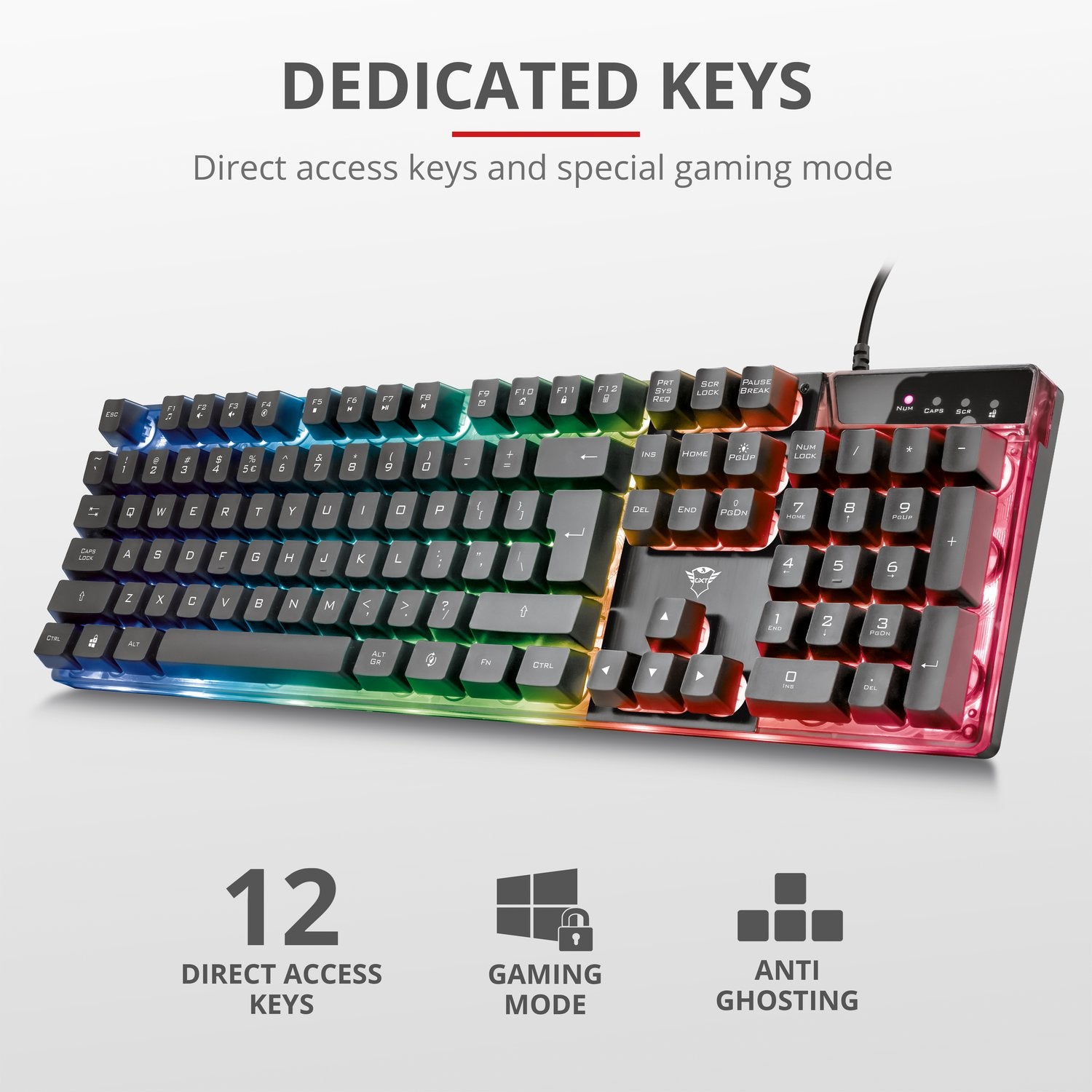 GXT 835 Azor RGB Gaming Keyboard Nordic